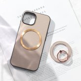 iphone13 ケース レザー iphone13mini iphone13Pro iphone13ProMAX リング付き 本革 マグセーフ対応 magsafe対応 13 13mini 13pro 13promax アイフォン13 アイフォン13mini スマホリング リング ホルダー スタンド スリム 山羊革 13ミニ 13プロ ベージュ メタリック 送料無料