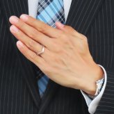 pt900 プラチナV字リング【刻印無料】結婚指輪 マリッジリング V字型 プラチナ900 ダイヤモンド 天然石 4月 誕生石 ハンドメイド 手作り 結婚 結婚式 マリッジ ペアリング メンズ レディース ペア 誕生日 プレゼント ギフト包装 彫金 箱入り Grand Galleria グランドガレリア