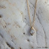 18金 ダイヤモンド 0.15ct 菱形 ネックレス ゴールド ペンダント シンプル スクエア ダイヤ プチ 一粒 普段使い 自分ご褒美 お守り ジュエリー 18k K18 記念日 誕生日 yg
