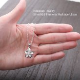ハワイアンジュエリー シルバー ペンダントトップ LLサイズ プルメリア 花 ジルコニア シルバー925 ロジウムコーティング ネックレス チェーン別売 ペンダントヘッド メール便 彼女 妻 女性 レディース 誕生日 プレゼント ハロウィン 【品番：SP82848】
