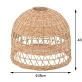 照明 ライト ペンダント ランプシェード ラタン 籐 レイヤーデザイン 1灯 口金E26 60W LED対応 約 W 45 × D H 35 cm 器具 天井 アジアンランプ シーリ