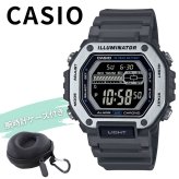 カシオ 腕時計 メンズ グレー デジタル 10年電池 防水 100m 見やすい 大画面 CASIO 海外モデル 多機能 スポーツ 作業用 日常使い プレゼント 男性 収納ケース付き ギフト 成人 卒業 入学