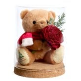 クリスマスプレゼント ガラスドーム 《X'mas限定 クリスマス インテリア 》 クリスマス小物 北欧 雑貨 置物 卓上 飾り 彼女 女性 母 友達 娘 可愛い おしゃれ ドライフラワー クリスマスグッズ 装飾 ナチュラル 花 名入れ テディベア 子供 ぬいぐるみ くま 妻 2026クリスマスガラスドームteteショコラ 8027803