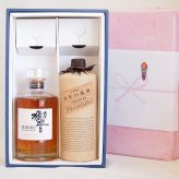 実りの秋の贈り物 感謝贈り物ボックス 洋酒焼酎2本セット（ウイスキー響700ml 長期貯蔵麦焼酎百年の孤独720ml）