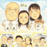 結婚20周年のプレゼントに、ずっと飾っていたくなる似顔絵です。相談しながら作れる、あたたかな似顔絵ギフトです。 似顔絵 プレゼント 結婚記念日 ギフト 手描き 贈り物 名入れ 結婚20周年 銀婚式 結婚記念日 家族 両親 夫婦 名入れ 下書き確認 修正無料 一生もの サプライズ 似てる かわいい 記念日 周年 結婚20周年 親孝行 感謝 白寿祝い 節目 還暦祝い 古希祝い オーダーメイド 快気祝い