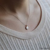 le lien rond ゴールド シルバー ネックレス シンプル 可愛い 丸い プチ つけっぱなし お洒落 レディース 18金 K18 地金 ペンダント ジュエリー アクセサリー プレゼント ギフト 記念日