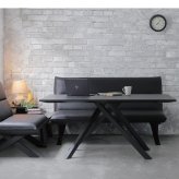 ダイニング家具 ダイニングテーブル 120cm クロスｔ脚 Xタイプ モダン カフェ風 インダストリアル スチール脚 テーブル 石目 ウォールナット 人気 おしゃれ 2人用 4人用 ホワイト ブラック ブラウン チェア別売り