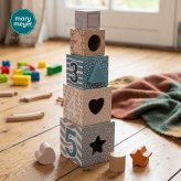 メリーマイヤー ライカ ネスティング&スタッキング ウッドブロック 33cm | Leika 知育 玩具 ベビー 赤ちゃん 用品 かわいい ファーストトイ モンテッソーリ Mary Meyer 木製 積み木 正規輸入品