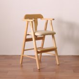 ベビーチェア 完成品 天然木 ライトブラウン・ダークブラウン W44xD44xH72.5cm・座面高49cm・足乗せ高26cm 子供椅子 キッズチェア 木製 ライトブラウン ダークブラウン おしゃれ