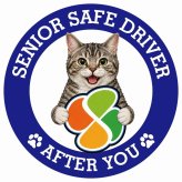 カーサイン 高齢者マーク SENIOR SAFE DRIVER アメリカンワイヤーヘア ステッカー シール 直径13cm 肉球 日本製 車