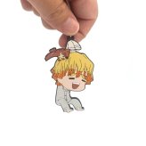 鬼滅の刃 善逸 我妻善逸つままれストラップ　蝶屋敷の着物Ver. チャーム　イヤホンジャック　キーホルダー
