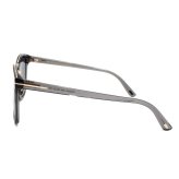 トムフォード TOM FORD サングラス UVカット FT0968-K/S 20A 56 メアジアンフィット アイウェア ウェリントン メンズ レディース グレー(クリア)