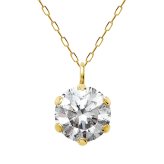 ネックレス ダイヤモンド 0.5ct Hカラー SIクラス プラチナ PT900 K18 ゴールド 一粒 ソリティア[ララクリスティー]