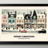 日本製 メリー クリスマス Xmas Christmas サンタクロース ビンテージイラスト A3 サイズ ポスター アート おしゃれ 絵画 インテリア 北欧 イラスト マット紙 艶消し アートパネル 額 フレーム デザイン 壁掛け ギフト 新築祝い ディスプレイ  速達 送料無料