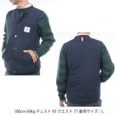 トミーヒルフィガー ゴルフ メンズ ノーカラー 中綿ベスト TOMMY HILFIGER THMA674 2026年秋冬モデル お誕生日祝い お祝い 記念品 お父さん 父の日 彼氏 男性 30代 40代 50代 60代  還暦祝い 敬老の日 人気プレゼント プレゼント