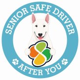 カーサイン 高齢者マーク SENIOR SAFE DRIVER ブルテリア ステッカー シール 直径13cm 肉球 日本製 車
