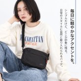 マンハッタンポーテージ ショルダーバッグ Manhattan Portage メンズ レディース 斜めがけ 軽量 ナイロンタッサー 撥水 A5 ペットボトル 収納 黒 ブラック おしゃれ シンプル ナイロンバッグ ミニショルダー ショルダーバック バッグインバッグ 大人 ブランド MP2445TS
