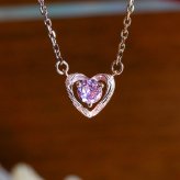 ハワイアンジュエリー ネックレス ステンレス オープン ハート スクロール ゴールド シルバー 金属アレルギー チェーン付き サージカルステンレス つけっぱなしOK プレゼント ペア