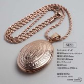 ステンレス ロケットネックレス ロケットペンダント マリアネックレス 写真 記念 思い出 ハワイアンネックレス ロープチェーン ゴールドネックレス 18KGP シルバー ピンク 聖母 男女兼用 金属アレルギー対応