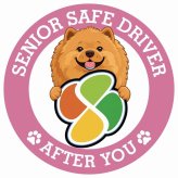 カーサイン 高齢者マーク SENIOR SAFE DRIVER チャウチャウ ステッカー シール 直径13cm 肉球 日本製 車