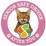 カーサイン 高齢者マーク SENIOR SAFE DRIVER トイガー マグネット 強力 直径13cm 肉球 日本製 車 ステッカー