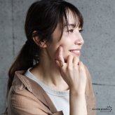 ステンレス ミツバチリング 18KGP レディース 指輪 ゴールド ワイドリング 蜂 クリアデザイン 透け感 オーバル ボリュームリング デザインリング 個性的 かわいい おしゃれ 韓国アクセサリー