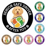 カーサイン 高齢者マーク SENIOR SAFE DRIVER ラブラドゥードル マグネット 強力 直径13cm 肉球 日本製 車 ステッカー
