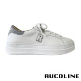 ルコライン スニーカー ルコライン 靴 RUCO LINE RUCO-019WH ROSE LUX 花柄生地 ホワイト 白 シルバーラメ 合皮 ローカット ファスナー無し ルコライン シューズ RUCO LINE ルコラインスニーカー フラットソール 新作 取扱店 京都 母の日 ギフト 数量限定