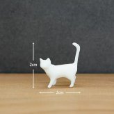 猫 置物 2個セット 黒猫 白猫 ミニチュア フィギュア 小さめ ネコ オブジェ シンプル かわいい 動物 モデル インテリア雑貨 卓上 飾り 棚 デスク 玄関 リビング 撮影小物
