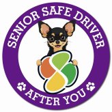 カーサイン 高齢者マーク SENIOR SAFE DRIVER チワピン マグネット 強力 直径13cm 肉球 日本製 車 ステッカー