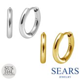 ピアス レディース サージカルステンレス 316L シンプル フープピアス