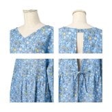 かっぽう着 オシャレ 通販 割烹着 スモック エプロン かぶり かぶる かぶりエプロン レディース 女性 保育士 介護士 お洒落 大人 かわいい 長袖 シンプル フラワー 花柄 おしゃれ 可愛い ワンマイルウェア ゆったり 体型カバー キッチンファブリック
