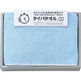 ノーブランド 生活時間を確保するタイパタオル スリムバスタオル ブルー [26-0097-013] TIP2515 ヘアドライタオル ｜ ポリエステル85% 34×120cm ｜ 日常使い ヘアドライ | 中国製 速乾 マイクロファイバー ｜
