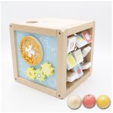 【名前入り】木のおもちゃ 知育玩具 アクティビティキューブ 木製スロープ フルーツ 果物 おもちゃ 1歳半 2歳 3歳 4歳 5歳 プレゼント 女の子 男の子 出産祝い 木製玩具 ルーピング 知育おもちゃ ウッディプッディ