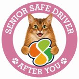 カーサイン 高齢者マーク SENIOR SAFE DRIVER ソマリ ステッカー シール 直径13cm 肉球 日本製 車