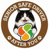 カーサイン 高齢者マーク SENIOR SAFE DRIVER キムリック ステッカー シール 直径13cm 肉球 日本製 車