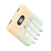 モバイルバッテリー 半固体電池 大容量 20800mAh 4本ケーブル内蔵 燃えにくい 準固体電池 超軽量 小型 ワイヤレス充電 6台同時充電 3way蓄電 MFi認証 持ち運び便利 残量表示 iPhone/iPad/Android対応 LEDライト付き 2.1A急速充電 スマートフォン充電器 スマホ充電器 スマホバッテリー 携帯充電器 災害/緊急用 停電対策 旅行/出張 地震対策