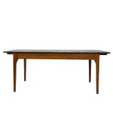 ダイニングテーブル 伸長式 無垢材 レッドオーク 天然木 W150/180xD80xH71cm 食卓テーブル 木製 食卓机 リビング ダイニング ブラウン おしゃれ 新生活