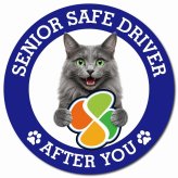 カーサイン 高齢者マーク SENIOR SAFE DRIVER ネベロング マグネット 強力 直径13cm 肉球 日本製 車 ステッカー
