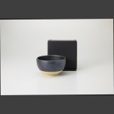 墨黒石目抹茶碗 磁器 美濃焼 やきものの里から、暮らしを贈ります。　ギフト 食器 セット テーブルウェア