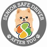 カーサイン 高齢者マーク SENIOR SAFE DRIVER ポメチワ マグネット 強力 直径13cm 肉球 日本製 車 ステッカー