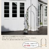 ガーデン エクステリア アイアンハーフアーチ ダブル アイアンアーチ 門 鉄製 ハート 花 フェンス アーチ おしゃれ 小型 北欧 ガーデニング 屋外 家具 ツタ 蔦 エントランス ロマンチック ハーフ 園芸支柱 新生活