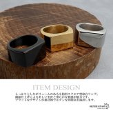 ステンレス スクエア 印台リング 小指用 ピンキーリング 鏡面 メタル シグネットリング シンプルリング ゴールド シルバー ブラック メンズ 男性 指輪 金属アレルギー対応
