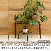 プランタースタンド 3点セット アイアン フラワースタンド 花台 鉢置き プランター台 大中小 幅60/50/40cm 屋外 室内 観葉植物 ガーデンラック 園芸ラック おしゃれ モダン 完成品 アジャスター付