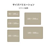 ラグ 選べる 厚み 長方形 小さい 撥水 ホットカーペット対応 冬 フランネル 無地 約90×185×0.1cm
