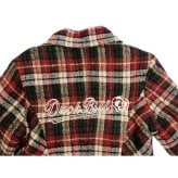 DUCKBILL（ダックビル）タータンチェックのツイードコート 英国調タータンチェック＋ダブルボタンのハーフコート 女の子100-140cm