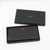 モンテスピガ　monte SPIGA　ラウンドファスナー長財布　MOSMSP103DBR　濃茶　ダークブラウン　シュリンクレザー　牛革　ラウンドジップ ロングウォレット