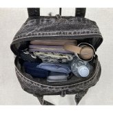 デニム ラウンドバッグ 送料無料 BG2607-09ATB ショルダーバッグ トートバッグ 丸型 前ポケット 無地 手提げバッグ 2ポケット 通勤 通学 シンプル おしゃれ カジュアル リボン 旅行 トラベル 新生活