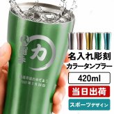 タンブラー カラー アトラス 名入れ ステンレスオリジナル タンブラー 420 メーカースリム420ml マグ 軽量 名前入り プレゼント ギフト 誕生日 オリジナル 名前入り おそろい 退職祝い 記念品 おしゃれ 面白い センス 古希 喜寿 傘寿 米寿 卒寿 白寿 百寿 敬老の日