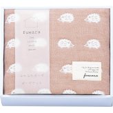 FUWARA 六重織ガーゼひざかけ [26-7093-013] FWR5508BR ひざ掛け ｜ 綿100% 約70x100cm ｜ 家族 オフィス用 赤ちゃん ｜ ギフト 贈り物 内祝い 化粧箱入
